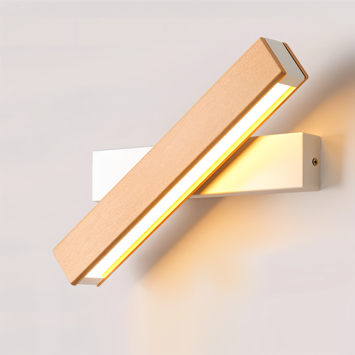 Stornfield | TwistLED Wall Lamp - 360° Rotatable Rectangular Wooden LED Wall Lamp