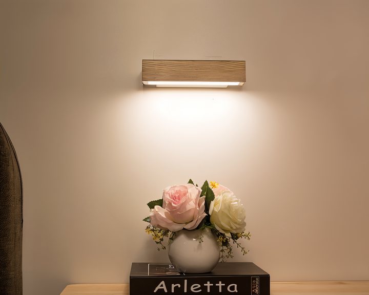 Stornfield | TwistLED Wall Lamp - 360° Rotatable Rectangular Wooden LED Wall Lamp