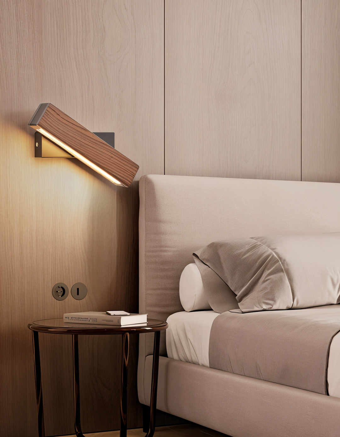 Stornfield | TwistLED Wall Lamp - 360° Rotatable Rectangular Wooden LED Wall Lamp
