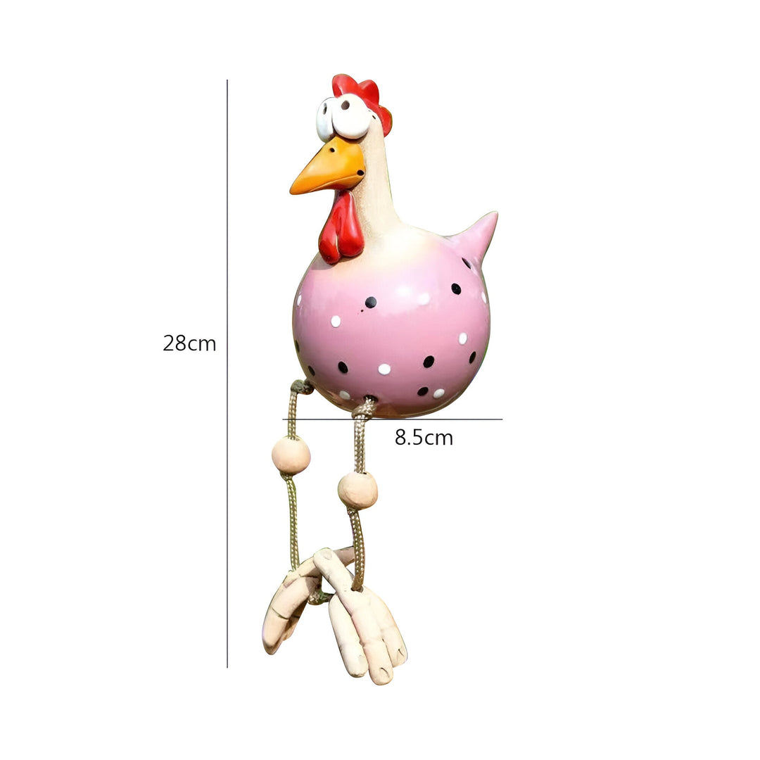 Stornfield | Large Eyes Chicken Statue - Weatherproof Resin Craft - Rooster Garden Statue