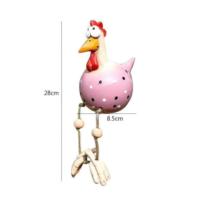 Stornfield | Large Eyes Chicken Statue - Weatherproof Resin Craft - Rooster Garden Statue