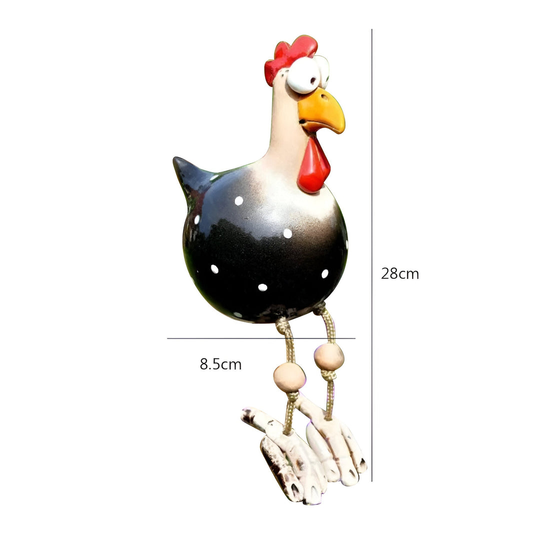 Stornfield | Large Eyes Chicken Statue - Weatherproof Resin Craft - Rooster Garden Statue