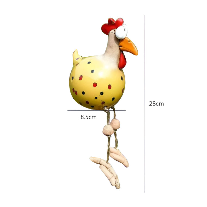 Stornfield | Large Eyes Chicken Statue - Weatherproof Resin Craft - Rooster Garden Statue