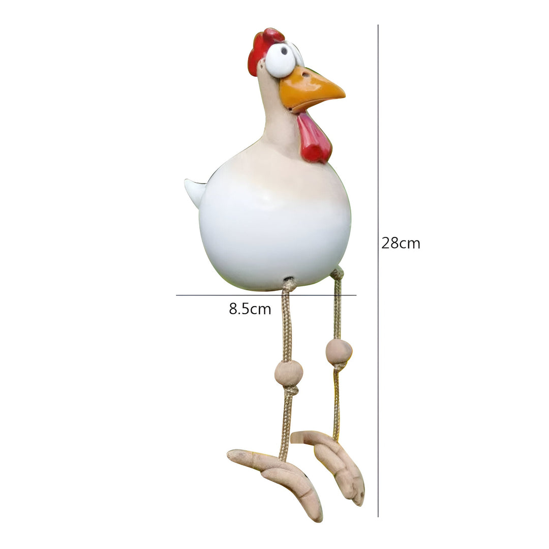 Stornfield | Large Eyes Chicken Statue - Weatherproof Resin Craft - Rooster Garden Statue