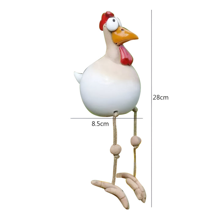 Stornfield | Large Eyes Chicken Statue - Weatherproof Resin Craft - Rooster Garden Statue