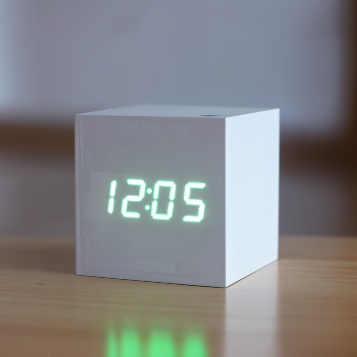 Stornfield | Digital LED Clock - Cube Clock - Wooden Clock