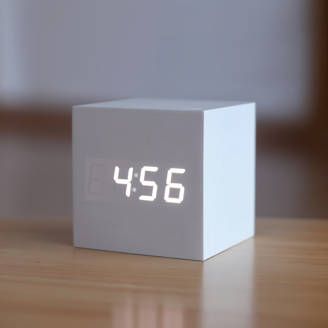 Stornfield | Digital LED Clock - Cube Clock - Wooden Clock