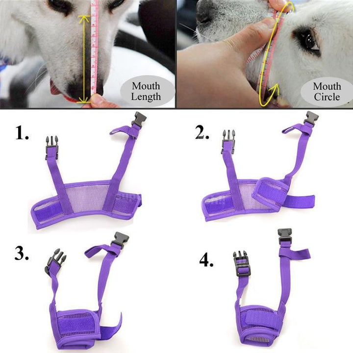 Stornfield | Pet Dog Adjustable Mask Bark Bite Mesh Mouth Muzzle Grooming Anti Stop Chewing