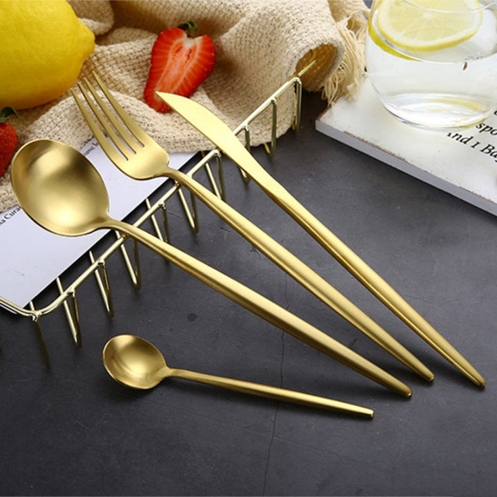 Arya Gold Cutlery Set – Elegant Simplicity in Gold | Stornfield