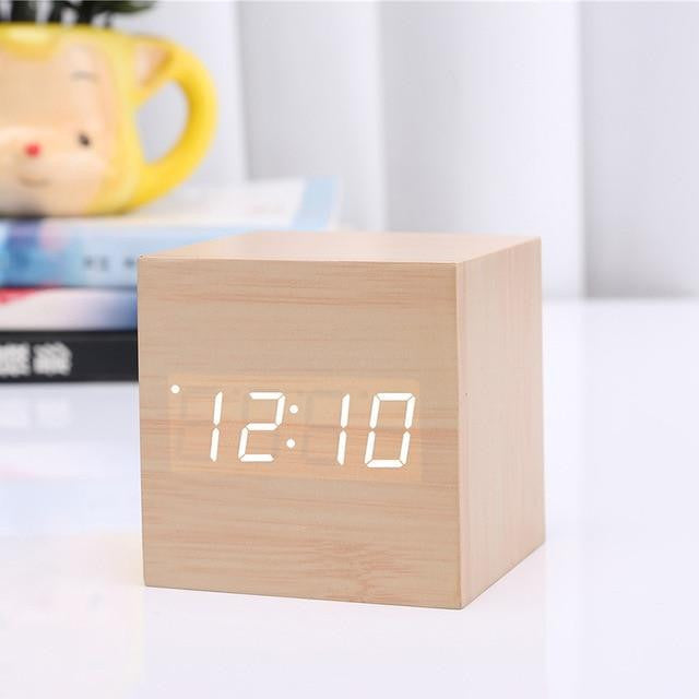 Modern Digital Wood Clock | Stornfield