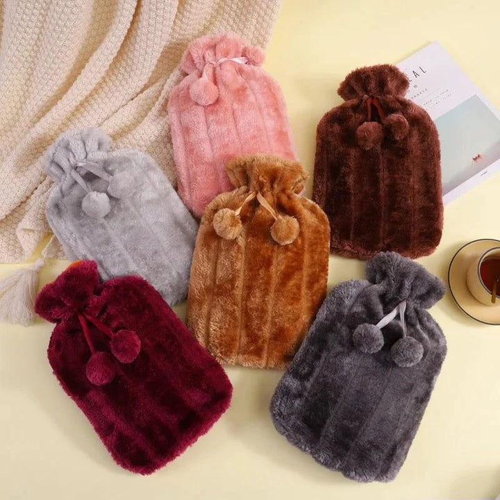 Hot water bottle with plush cover 2 liters | Stornfield