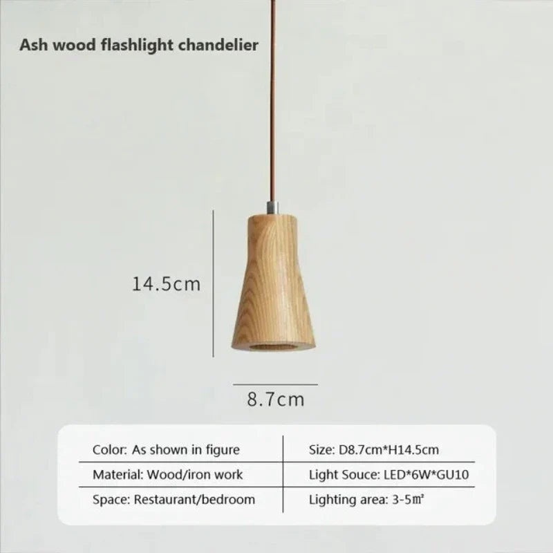 Scandinavian Wooden Pendant Lamp – Minimalist Design for Living Room and Bedroom | Natural Wood Look | Stornfield