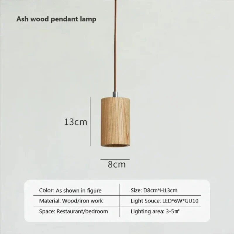 Scandinavian Wooden Pendant Lamp – Minimalist Design for Living Room and Bedroom | Natural Wood Look | Stornfield