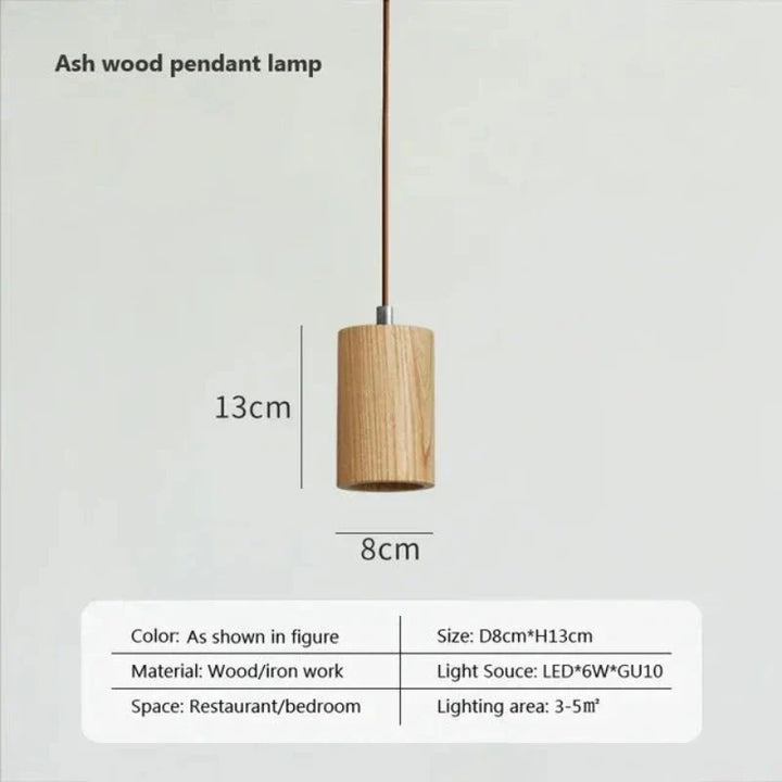 Scandinavian Wooden Pendant Lamp – Minimalist Design for Living Room and Bedroom | Natural Wood Look | Stornfield