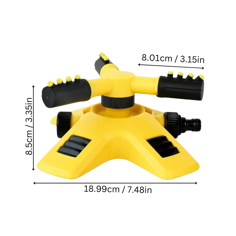 Stornfield | 360° Rotating Lawn Sprinkler | Stable, Multi-Angle Nozzles for Even Coverage in Large Gardens