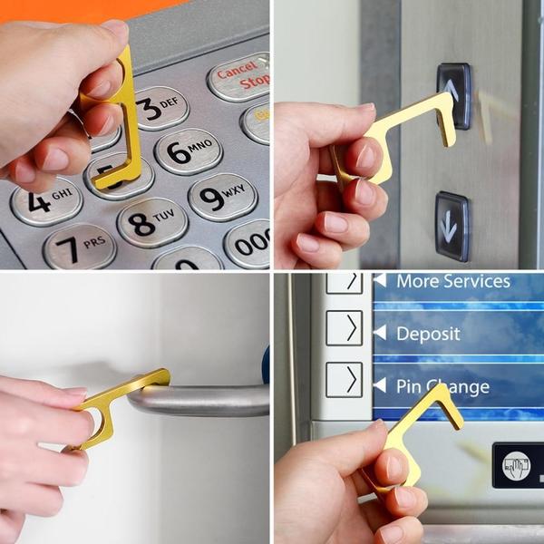 Hygienic Antimicrobial Brass Door Opener & Stylus | Stornfield
