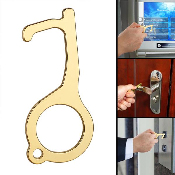 Hygienic Antimicrobial Brass Door Opener & Stylus | Stornfield
