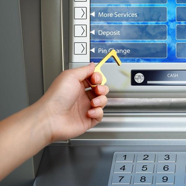 Hygienic Antimicrobial Brass Door Opener & Stylus | Stornfield
