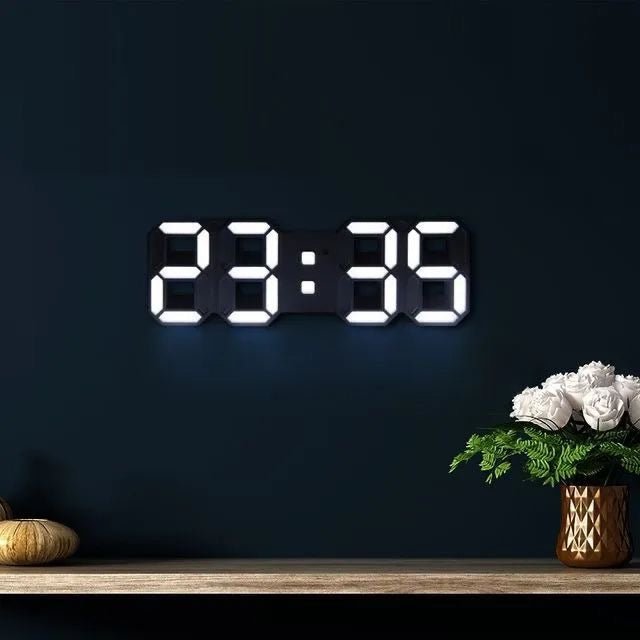 ClariTime 3D LED Wall Clock — Recognize your stress-free time in radiant clarity at any time | Stornfield