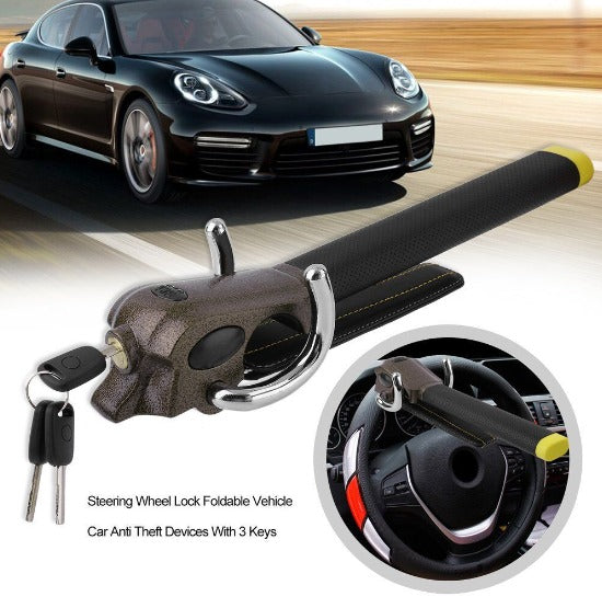 Foldable Steering Wheel Anti-Theft Bar with Alarm Function – The Powerful Car Protector | Stornfield