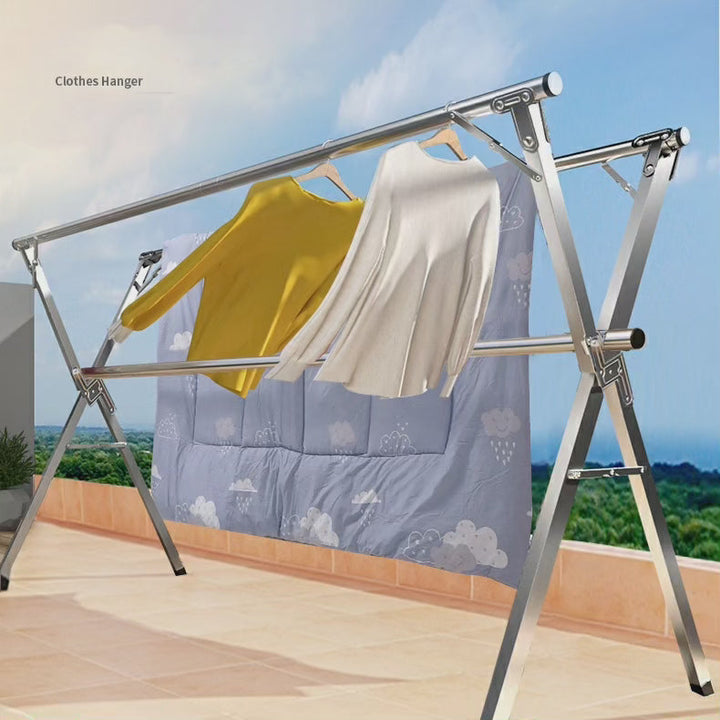 Stornfield | Étagère de séchage pour vêtements intérieure/balcon en acier inoxydable pliable