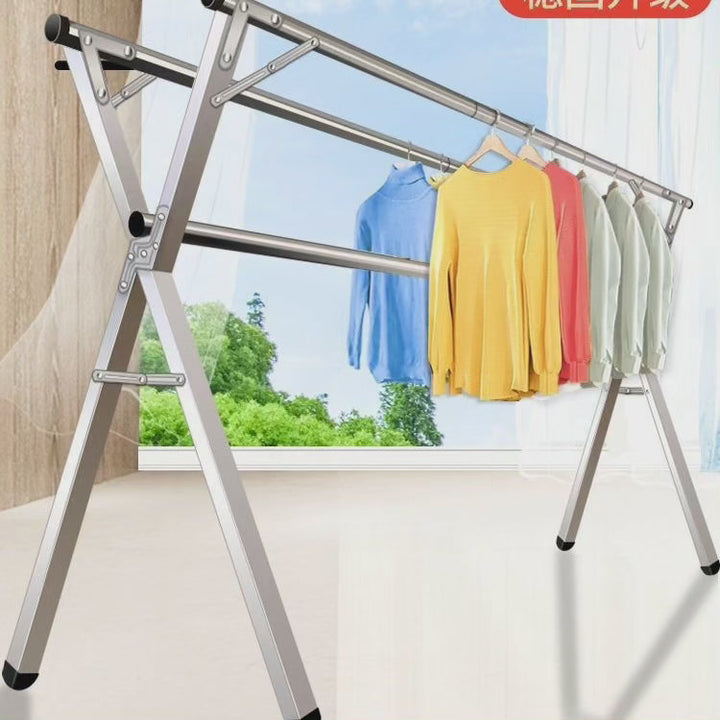 Stornfield | Étagère de séchage pour vêtements intérieure/balcon en acier inoxydable pliable