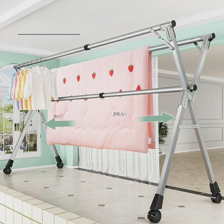 Stornfield | Étagère de séchage pour vêtements intérieure/balcon en acier inoxydable pliable