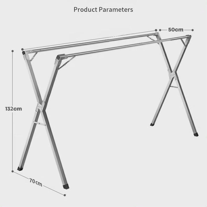 Stornfield | Étagère de séchage pour vêtements intérieure/balcon en acier inoxydable pliable