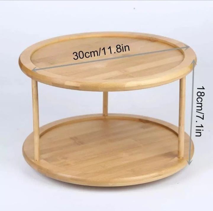 Stornfield | 2-Tier Rotating Bamboo Spice Rack