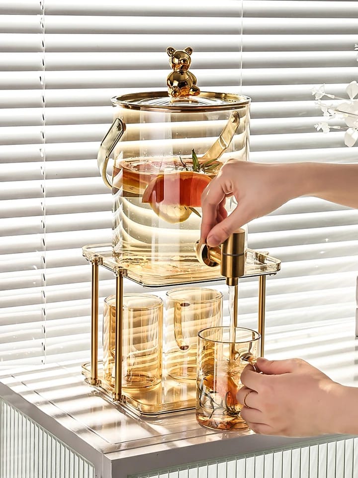 Stornfield | Glass Juice Dispenser with 4 Cups