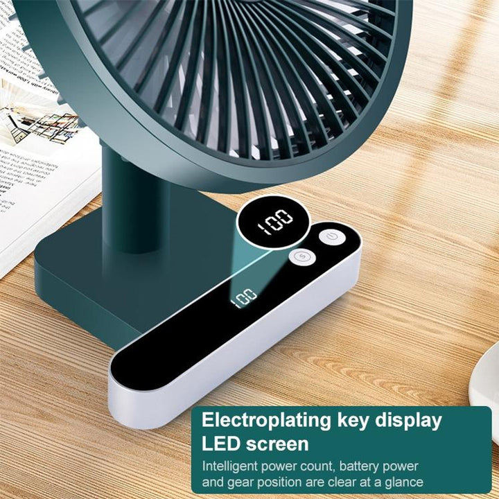 F702 Automatic Shaking Desktop Electric Fan with LED Display | Stornfield
