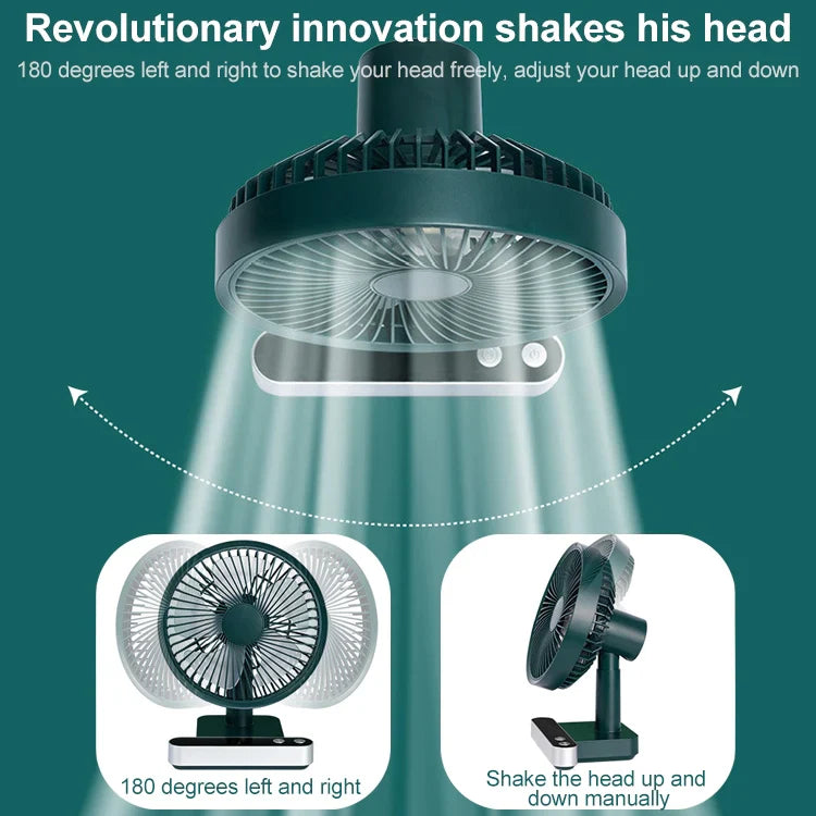 F702 Automatic Shaking Desktop Electric Fan with LED Display | Stornfield