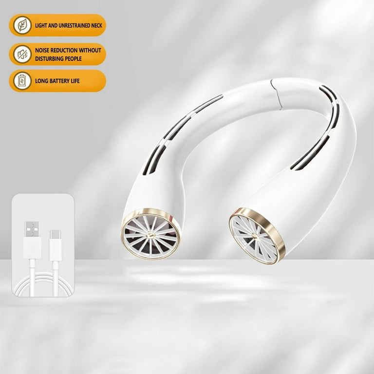 Portable Neck Cooler Fan,USB Rechargeable Quiet Electric Fan, Long Battery Life,Small Neck Fan for Outdoor, Travel, and Office Use. | Stornfield