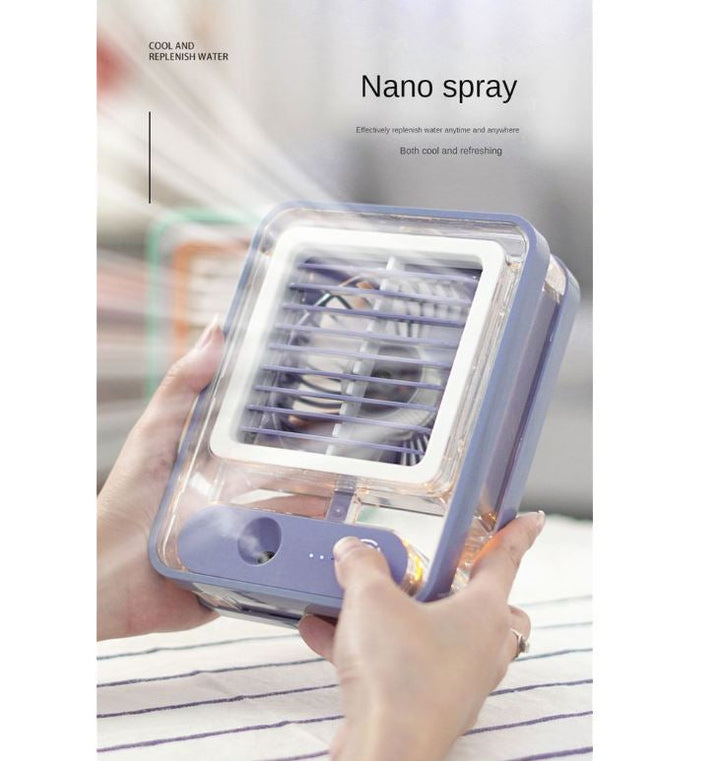 Water Cooled Desk Fan, With Humidifier Spray-Various Colours | Stornfield