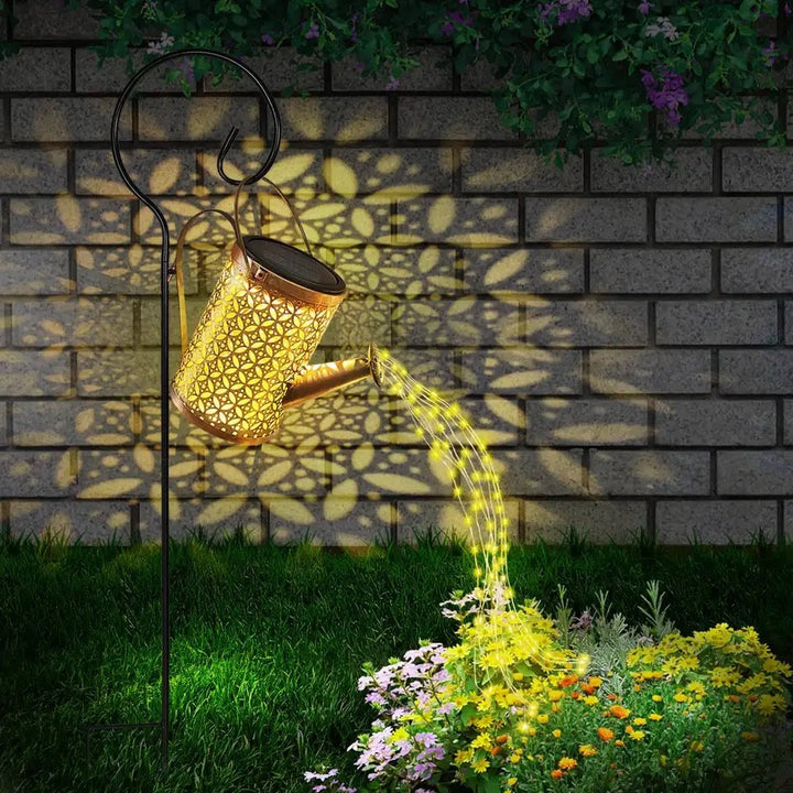 Solar-Powered Watering Can Lamp for Charming Garden Lighting | Stornfield