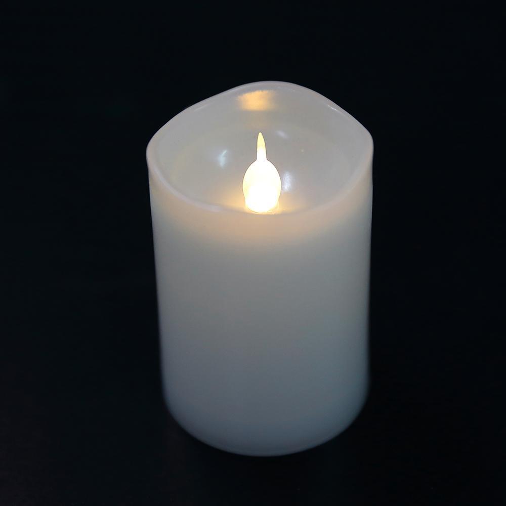 LED candle made of plastic 6 pcs. in white (5.0 x 7.4 cm.) | Stornfield