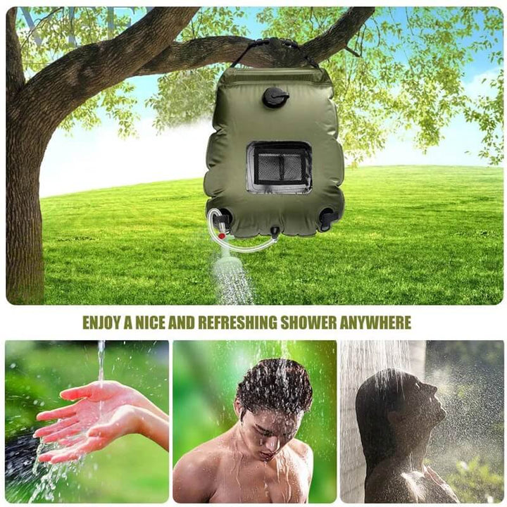 ZonFlow Foldable Outdoor Shower Bag – 20L Solar Heating | Stornfield