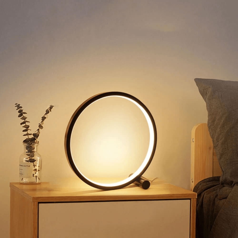 Stornfield | Dimmable LED Minimalist Round Table Lamp - RumiLight