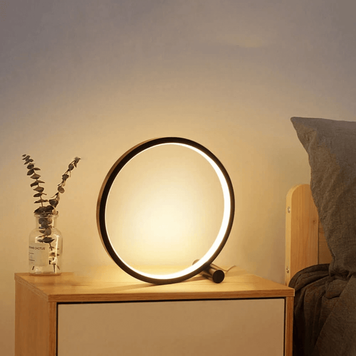 Stornfield | Dimmable LED Minimalist Round Table Lamp - RumiLight