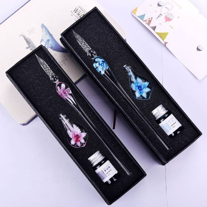Stornfield | Glass Calligraphy Pen Set with Ink and Pen Holder