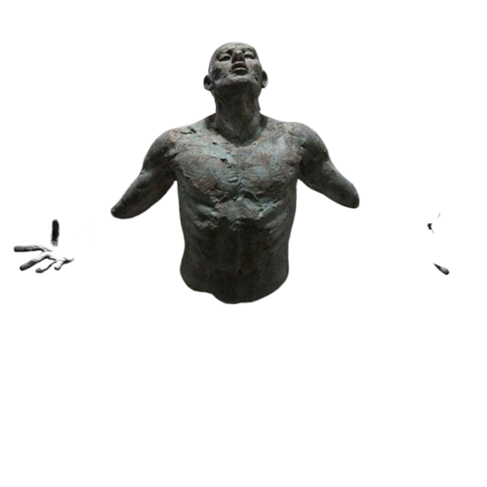 Stornfield | Imitation Copper Resin Abstract Figure 3D Climbing Wall Art Through Wall Statue Sculpture