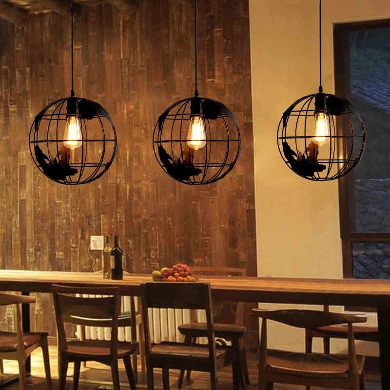 Stornfield | Industrial Vintage Iron Globe Pendant Light