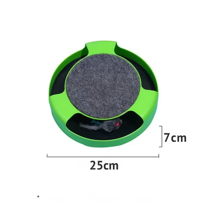 Stornfield Interactive Cat Toy with Rotating Mouse & Scratching Area