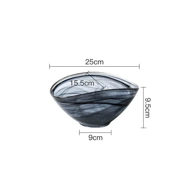 Irregular Glass Salad Bowl | Stornfield