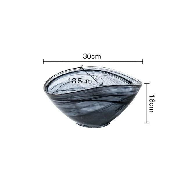 Stornfield Irregular Glass Salad Bowl