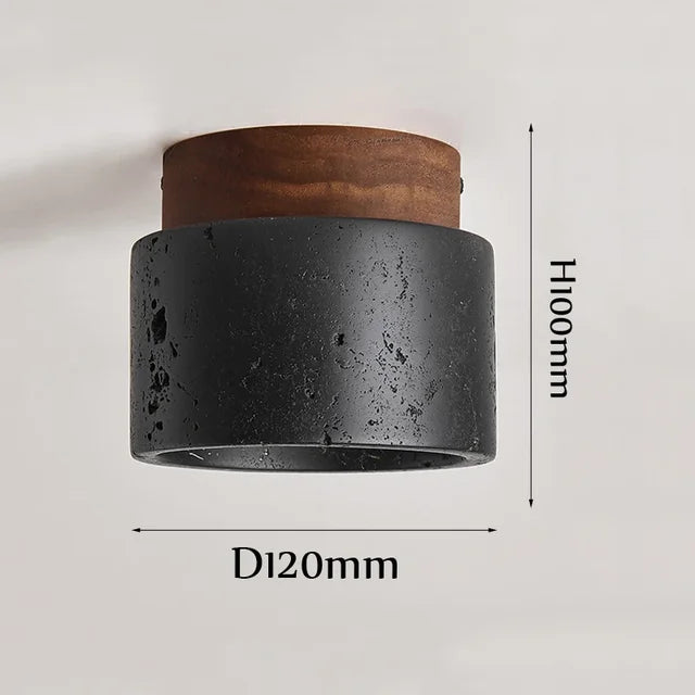 Modern Stone Ceiling Light – Rustic Lighting for Living Room and Hallway | Stornfield