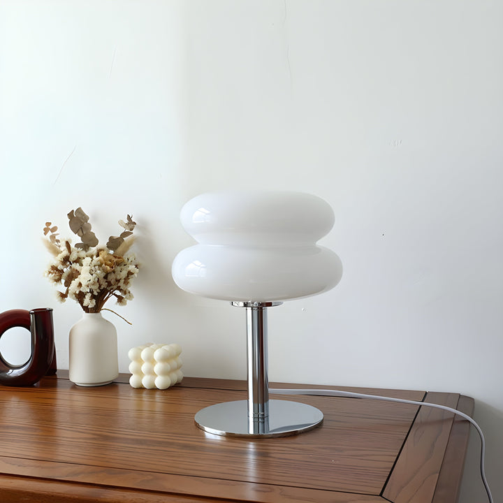 Stornfield | Italian Egg Tart Shaped Glass LED Table Lamp