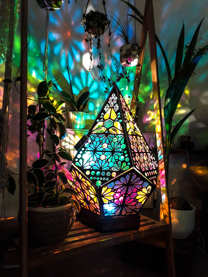 Stained Glass Style LED Table Lamp - LumiAura | Stornfield