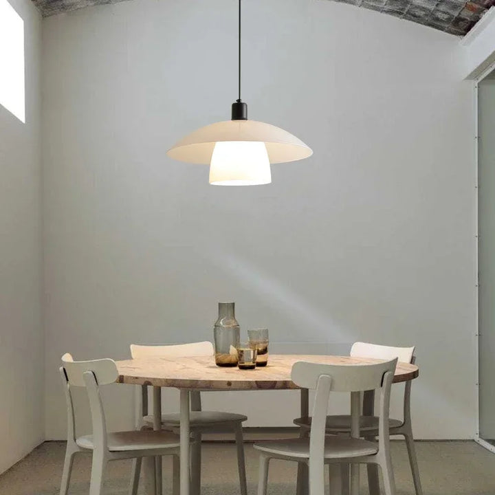 Modern Japanese Pendant Light Made of Glass – Minimalist Hanging Light for Dining Room and Kitchen | Stornfield