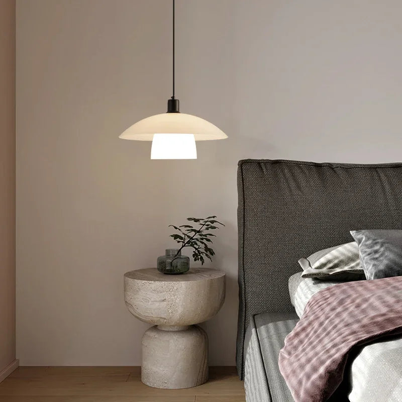 Modern Japanese Pendant Light Made of Glass – Minimalist Hanging Light for Dining Room and Kitchen | Stornfield